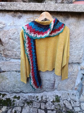 Conjunto Jersey mostaza y Bufanda