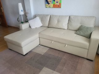 Sofá Chaise Longue Beige