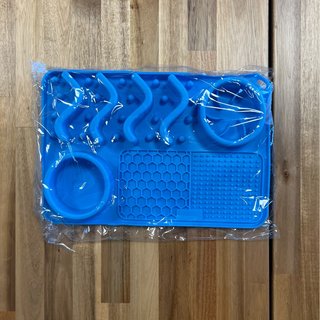 Comedero lento silicona azul pequeño