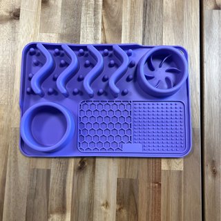Comedero lento silicona morado pequeño
