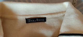 Jersey de lana Lua Dona, color crema, talla única