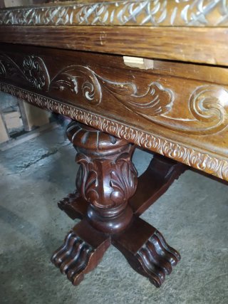 Mesa comedor y 6 sillas antiguas madera