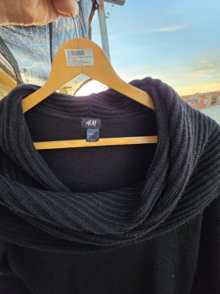 Vestido de punto negro H&M Talla M
