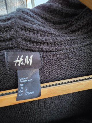 Vestido de punto negro H&M Talla M