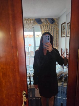 Vestido de punto negro H&M Talla M
