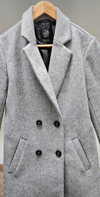 Abrigo Clockhouse Mujer Gris Talla 34 En perfecto