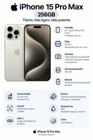 IPHONE 15 PRO MAX 256GB// BAT88%!!GARANTÍA!!CAMBIO