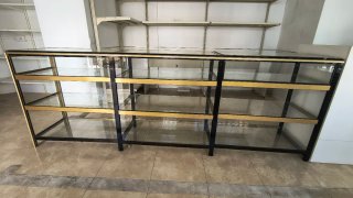 Mostrador/Estantería Tienda Cristal y Metal