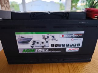 Batería AGM Startcraft 110Ah SIN USO Camper