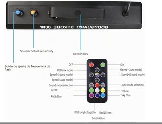 Faro Stroboscopico BODYGUARD 100W RGB (2pz)