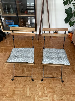 2 Sillas Plegables IKEA de Madera
