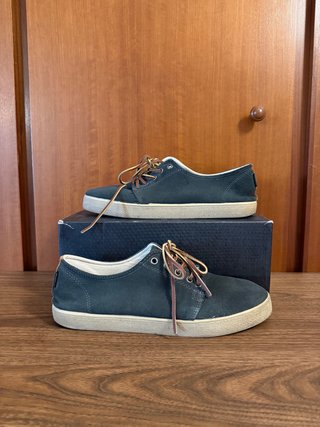 Zapatillas Popmpeii de piel higby suede navy