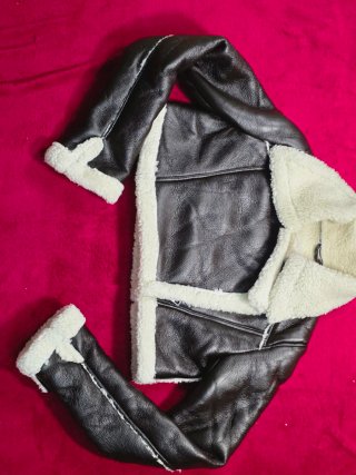 Chaqueta de aviador marrón