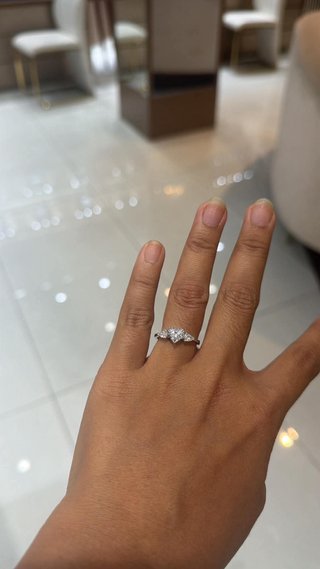 Anillo Diamante Corazón 1.18ct Oro Blanco 18k