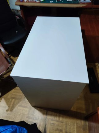 Escritorio Blanco Ikea con Bandeja Deslizable