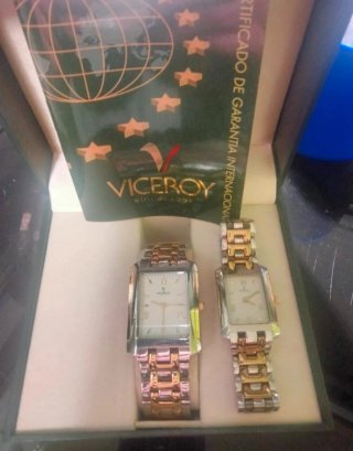 Pareja de relojes Viceroy oro y plata