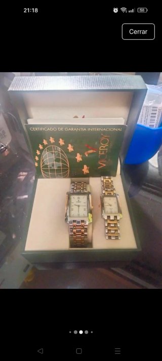 Pareja de relojes Viceroy oro y plata
