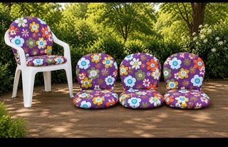 Cojines para silla florales (Set de 4)