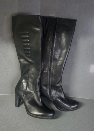 Botas Altas de Piel Negras