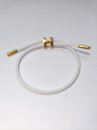 Pulsera Hermès cuerda blanca