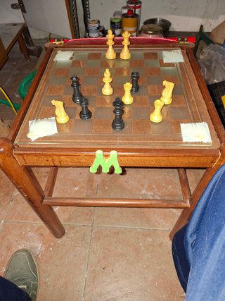 Scacchiera artigianale da sedia