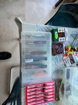 Lote de aparejos de pesca