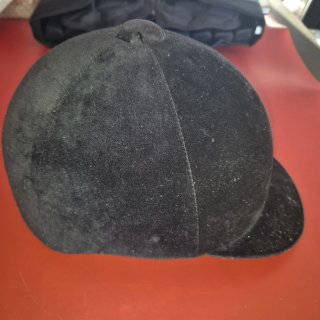 Casco hípica terciopelo negro  55cm