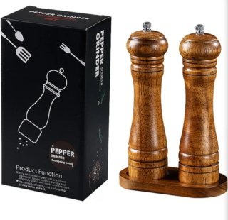 Salero Pimentero Set de Madera molinillo pimienta