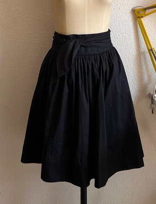 Falda negra algodón talla 36