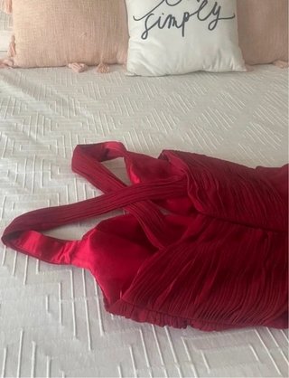 Vestido rojo talla 42 marca casa de vestidos