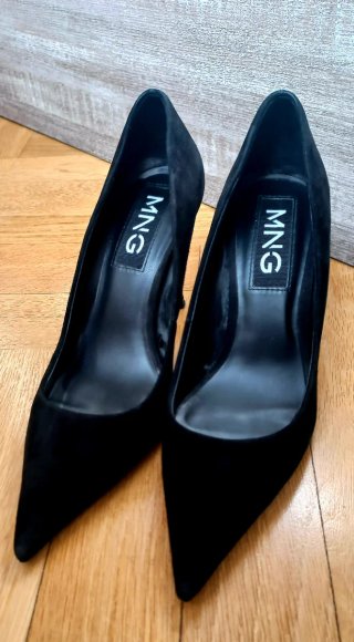 Zapatos de tacón Mango ante negro