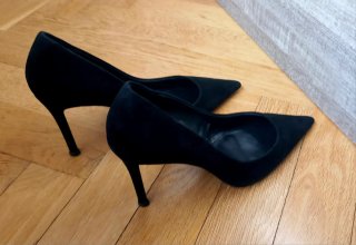 Zapatos de tacón Mango ante negro