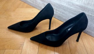 Zapatos de tacón Mango ante negro
