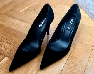 Zapatos de tacón Mango ante negro