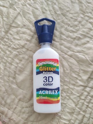 Tinta Glitter Relevo 3D Acrilex Neve 35ml