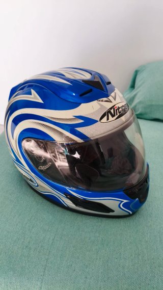 Casco de Moto Nitro Azul Talla S