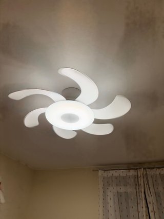 Lámpara Ventilador Techo Diseño Flor
