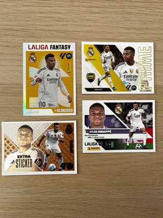 Pack de 4 Cromos de Kylian Mbappé