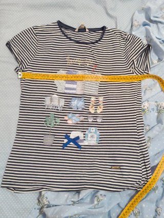 Camiseta rayas azul y blanco