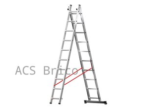 Escalera Aluminio Elite 2x7 - 2,04+2,04 M - 60-60x30mm