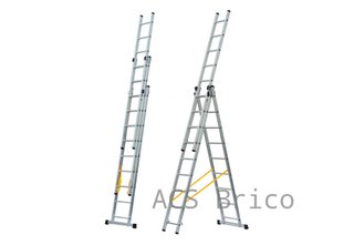 Escalera Aluminio 3x7 - 2+2+2 M - 54-60-54x25mm