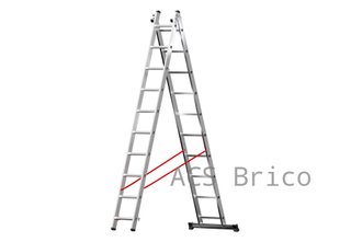 Escalera Aluminio Elite 2x6 - 1,76+1,76 M - 60-60x30mm