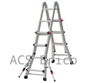 Escalera Telescópica Aluminio 6+6 Peldaños Teleflex