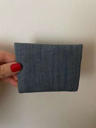 Tarjetero monedero denim