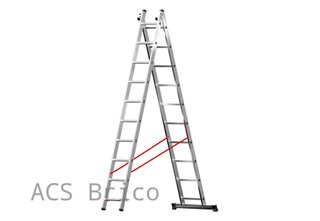 Escalera Aluminio Elite 2x14 - 4+4 M - 80-80x30mm