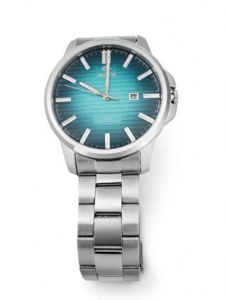 Reloj Marea Hombre Plata y Azul Nuevo