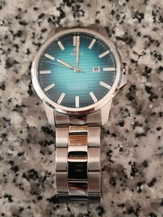 Reloj Marea Hombre Plata y Azul Nuevo
