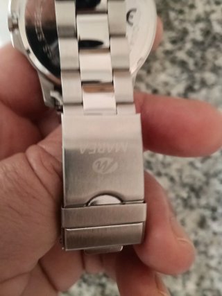 Reloj Marea Hombre Plata y Azul Nuevo