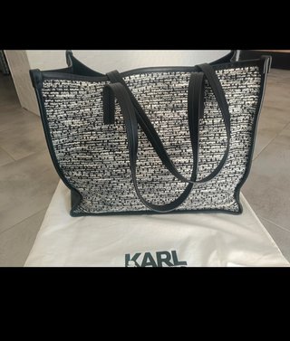 Bolso Tote Karl Lagerfeld Negro y Blanco