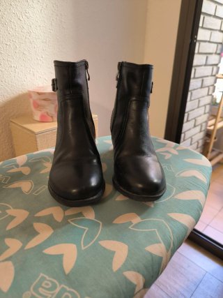 Botines de piel negros talla 36